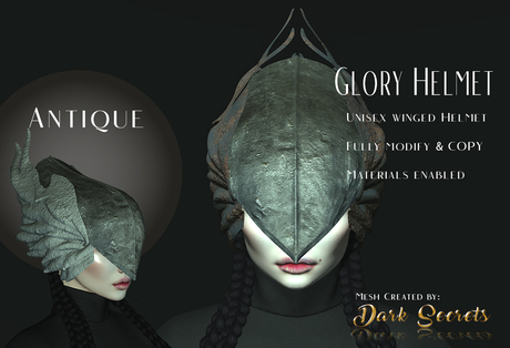 Second Life Marketplace - Dark Secrets - Glory Helmet DEMO